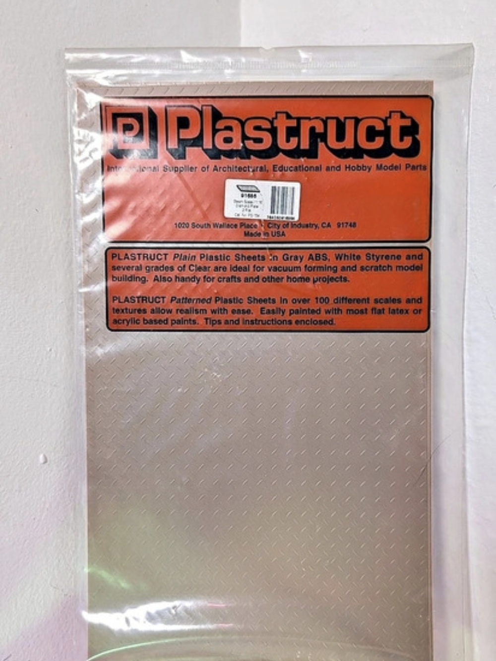 PlastrucT Plastic Sheet Gray ABS NWT